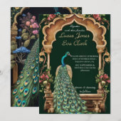 Gold Burgundy Mehendi Henna Indian Wedding Invitat Einladung (Vorne/Hinten)