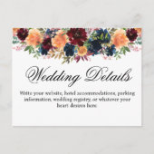 Gold Burgundy Wine Navy Blue Details Umschließung Postkarte (Vorderseite)