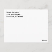 Gold Burgundy Wine Navy Blue Save the Date Postkarte (Rückseite)