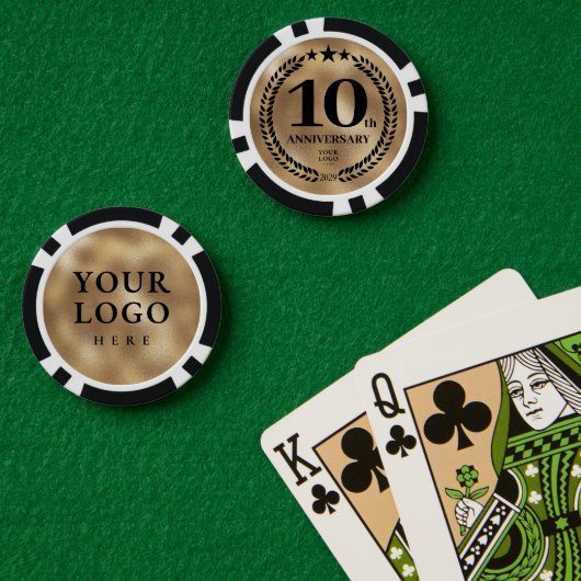 Gold Business 10th Anniversary Pokerchips (Pokertisch (doppelt))