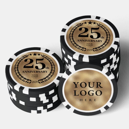 Gold Business 25th Anniversary Pokerchips (Stapel)