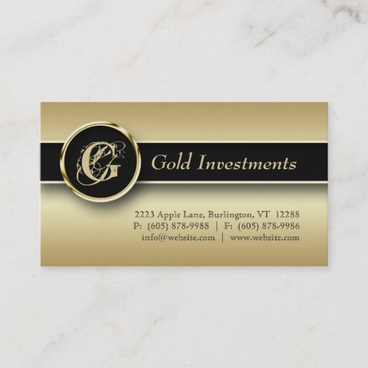 Gold Business Card Beruflich Visitenkarte (Vorderseite)