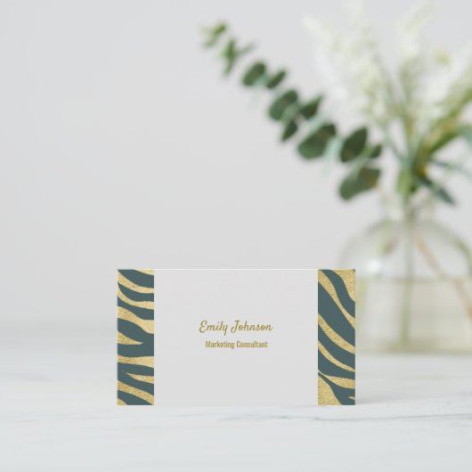 Gold-Business-Card für anspruchsvolle Style Soluti Visitenkarte (Stehend Vorderseite)