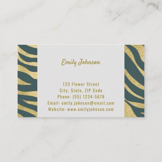 Gold-Business-Card für anspruchsvolle Style Soluti Visitenkarte (Rückseite)