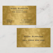 Gold Business Card Visitenkarte (Vorne/Hinten)