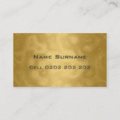 Gold Business Card Visitenkarte (Rückseite)