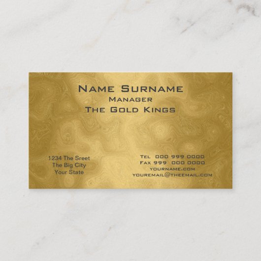 Gold Business Card Visitenkarte (Vorderseite)