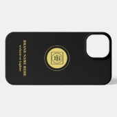 Gold Business Logo Text Professional iphone case Hülle (Rückseite (Horizontal))