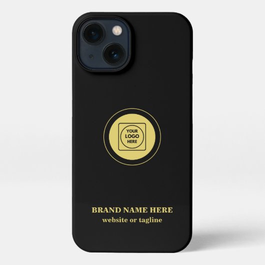 Gold Business Logo Text Professional iphone case Hülle (Rückseite)