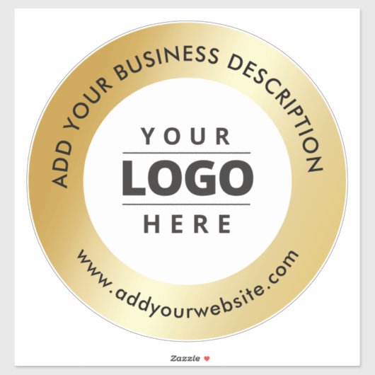 Gold Business Logo Website Car Window Decal Aufkleber (Blatt)