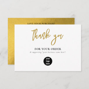 Gold Business Vielen Dank Logo Social Media Dankeskarte