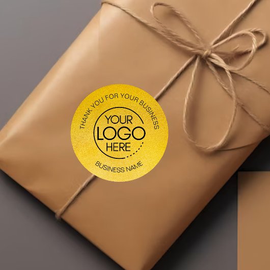 Gold Business Vielen Dank Runder Aufkleber