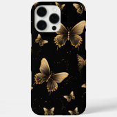 Gold Butterfats Black Case-Mate iPhone Hülle (Rückseite)
