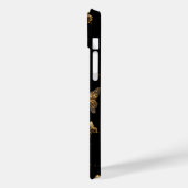 Gold Butterfats Black Case-Mate iPhone Hülle (Rückseite / Links)