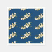 Gold Butterfells Blumenmuster Napkins Serviette (Vorderseite)