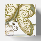 Gold Butterfells Floral Cube Favor Box Geschenkschachtel (Oben)