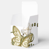 Gold Butterfells Floral Cube Favor Box Geschenkschachtel (Geöffnet)