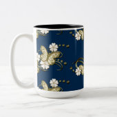 Gold Butterfells Muster Dekorative Tasse (Links)