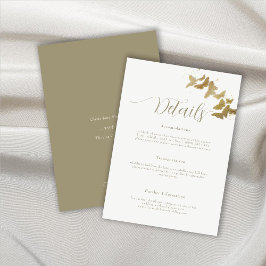 Gold Butterfliegen Elegante Hochzeitskarte Einladung
