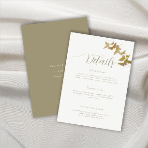 Gold Butterfliegen Elegante Hochzeitskarte Einladung
