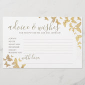 Gold Butterflies Advice Game Mrs. Brautparty Briefpapier (Vorderseite)