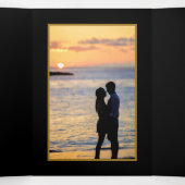 Gold Butterfly, Black & Gold Wedding Suite Dreifach Gefaltete Einladung (Innenseite Mitte)