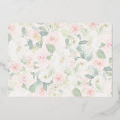 Gold Butterfly Blush Fairy Erster 1. Geburtstag Folieneinladung (Rückseite)