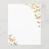 Gold Butterfly Boho Brautparty Guess Wer Game (Rückseite)