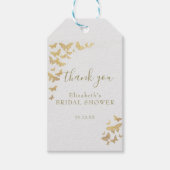 Gold Butterfly Boho Chic Brautparty Vielen Dank Geschenkanhänger (Vorderseite)