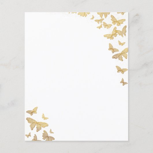 Gold Butterfly Brautparty mit Memory Game (Rückseite)