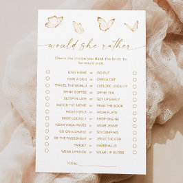 Gold Butterfly Brautparty würde sie eher spielen