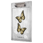 Gold Butterfly Floral Clipboard Klemmbrett (Links)