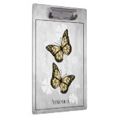 Gold Butterfly Floral Clipboard Klemmbrett (Rechts)