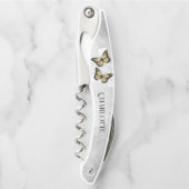 Gold Butterfly Floral Corkschraube Kellnermesser (Vorderseite)