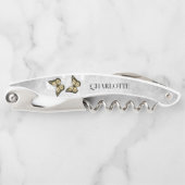 Gold Butterfly Floral Corkschraube Kellnermesser (Vorderseite)