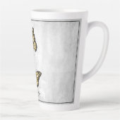 Gold Butterfly Floral Personalisiert Latte Tasse (Rechts)