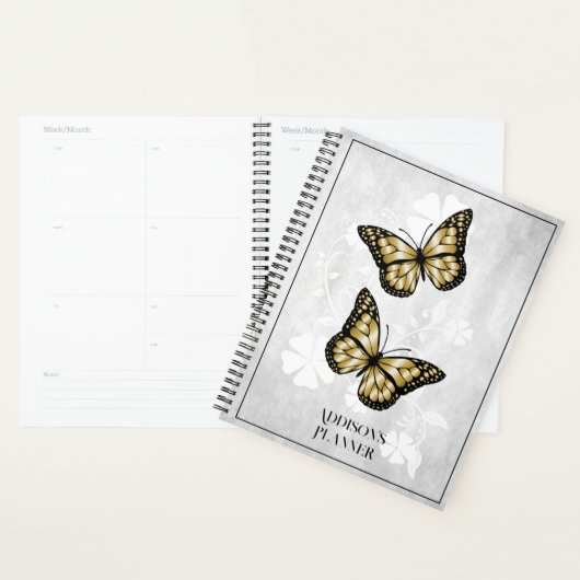 Gold Butterfly Floral Plane Planer (Anzeige)