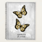 Gold Butterfly Floral Plane Planer (Vorderseite)