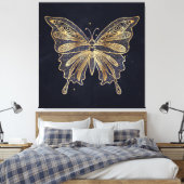 Gold Butterfly Himmelsästhesie Leinwanddruck (Insitu (Schlafzimmer))