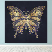 Gold Butterfly Himmelsästhesie Leinwanddruck (Insitu (Holzboden))