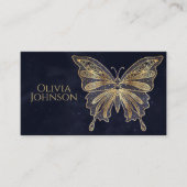 Gold Butterfly Himmelsästhesie Visitenkarte (Vorderseite)