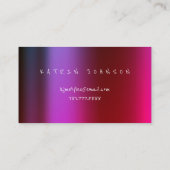 Gold Butterfly Influencer BLOGGER Holographic Visitenkarte (Rückseite)