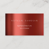 Gold Butterfly Red Influencer BLOGGER WRITER Visitenkarte (Rückseite)