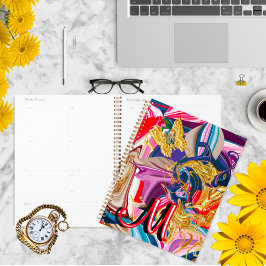 Gold Butterfly Rotes Monogramm Abstraktes Rotes Fl Planer