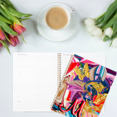 Gold Butterfly Rotes Monogramm Abstraktes Rotes Fl Planer