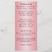 Gold Butterfly Wedding Program Rack Card Programm (Rückseite)