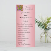 Gold Butterfly Wedding Program Rack Card Programm (Stehend Vorderseite)