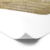 Gold Butterfly Wing Illustration Poster (Ecke)