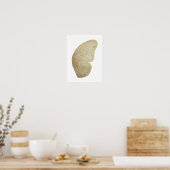 Gold Butterfly Wing Illustration Poster (Küche)