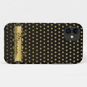 Gold Button Dots mit Namensschild Case-Mate iPhone Hülle (Rückseite (Horizontal))